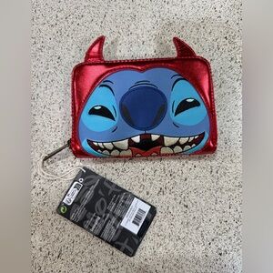 Loungefly Disney Stitch Devil Cosplay Zip Around Wallet - BNWT
